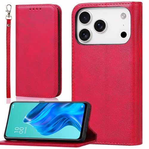 BonwFzin iPhone 17 Pro MAX �P�[�X �蒠�^ �X�g���b�v �K�p �A�C�z�� 17 �v�� �}�b�N�X �X�}�z�P�[�X �A�C�t�H��17�v���}�b�N�X �J�o�[ �蒠 iPhone17ProMAX Case PU ���U�[ �X�g���b�v�z�[���t�� �}�O