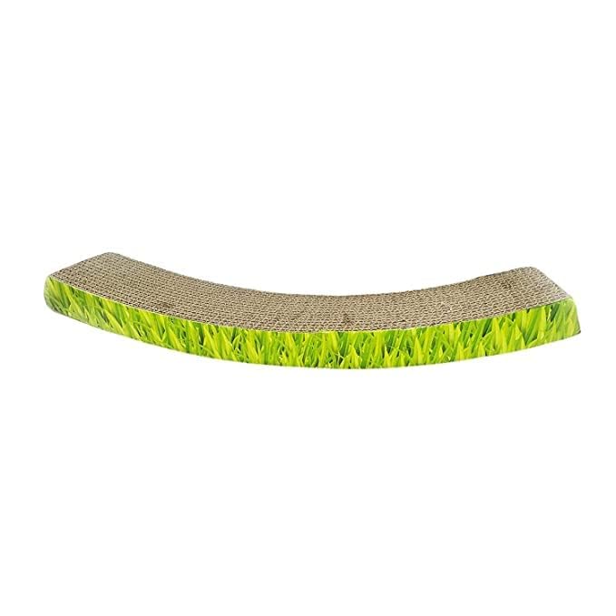 Woofy Natural and Safe Cardboard Paper Curved Wave Design Scratcher Pad with Catnip Toy Ideal for Scratching Cat and Small Puppies - Multicolor (Pack of 1) (B0C7GLPVDH) Amazon Price History, Amazon Price Tracker