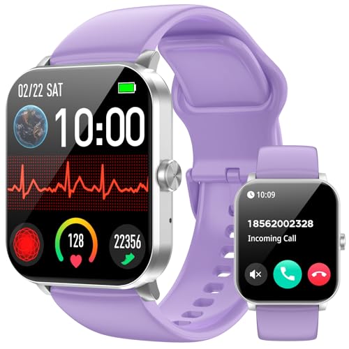 Jacoosa Smart Watch (Answer/Make Calls), 1.85" HD Fitness Watch with Heart Rate/Sleep/IP68 Waterproof/120+ Sports Modes, Pedometer, Android Smart Watch for Android iOS