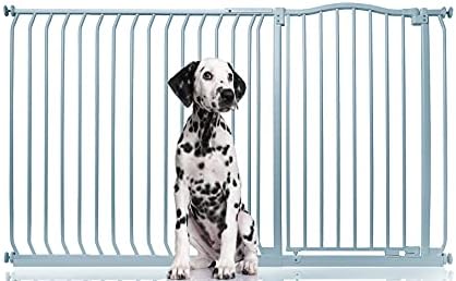 Bettacare Extra Tall Curved Top Dog Gate, 189cm - 198cm, Matt Black, Extra Tall 100cm in Height, Pressure Fit Pet Gate for Dog and Puppy, Pet and Dog Barrier, Easy Installation