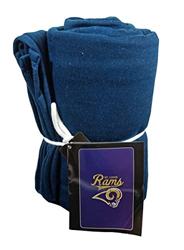 Northwest St Louis Football Rams Classic Logo - Distressed Look - Sweatshirt Material Blanket Throw