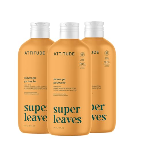 ATTITUDE Body & Face Wash, Orange Blossom & Eucalyptus, EWG Verified, 16 Oz