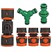 Produktbild prota Regulierventil, 6 Stück Gartenschlauch Anschluss Set Doppelstecker Gartenschlauch Schlauchkupplung mit Regulierventil Schlauchkupplung zur Schlauchverlängerung