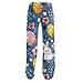 Pajamas for Women Cute Pants Easter Bunny Print Stretchy Trousers Elastic Waist Lounge Sleep Lightweight Trendy Loungewear（1-Purple,Small）
