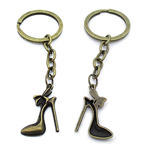 Bijoux de sac AA441 raffinés avec breloques de talons hauts et nœud élégant
