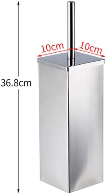 JSEIAJB Square Stainless Steel Toilet Brush and Bracket for Bathroom Storage and, Compact Freestanding Design, Covered Sturdy image 3