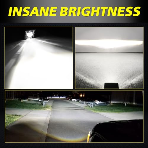 Image of 3 inch SAE LED Fog Lights Street Legal DOT Approved Square LED Cubes | Cut-off Beam Fog Pods Lights 2pcs for Trucks Pickup SUV Car Wrangler Toyota Nissan Ram