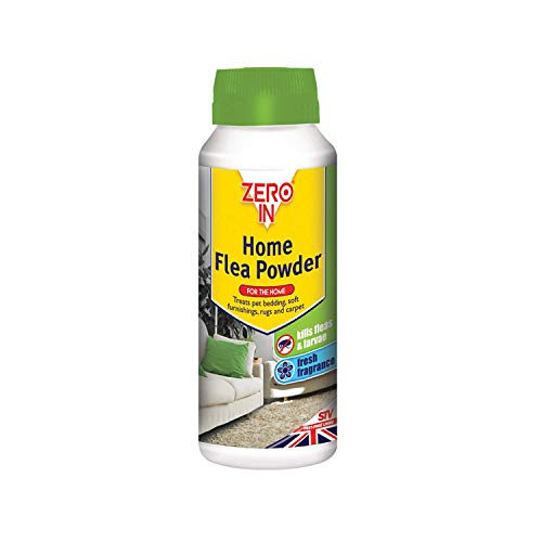 STV International 2 X Zero In 300 g Home Flea Powder (Killer Treatment Carpets Rugs in the Home, Kills Fleas Larvae, Treats up to 10 sq m)