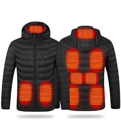 Heated Hoodie for Men Women Heated Jacket with 3 Heating Levels Multiple Heating Zones Lightweight Zip Coat Outdoor