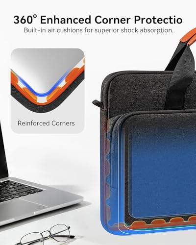 bagasin Laptoptasche Laptop Aktentasche Passt bis zu 15 15,6 16 Zoll Laptop Erweiterbare wasserdichte Schultertasche Umhängetasche Tragetasche Notebooktasche PC Computer Tasche