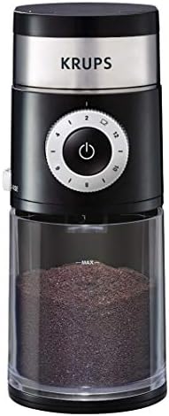 KRUPS Precision Grinder Flat Burr Coffee for Drip/Espresso/PourOver/ColdBrew, 12 Cup, Black