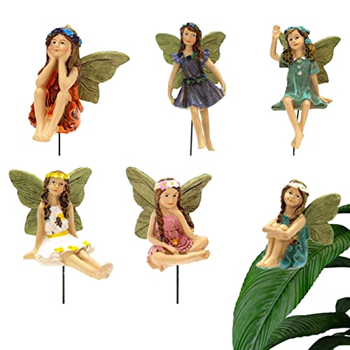 Generisch Elfen Figuren Fee Statue, 6 Stück Fairy Garden Miniatur...