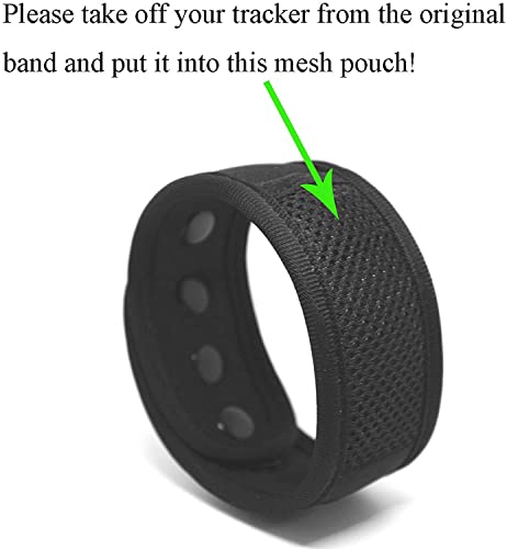 Image of Zitel Ankle Band Compatible with Fitbit Charge 2 /3 /4 /5, Luxe, Inspire /HR /2, Alta /HR /Flex /2, for Garmin Vivosport, Vivofit 2 /3 /4, Ankle Strap for Men and Women - Black