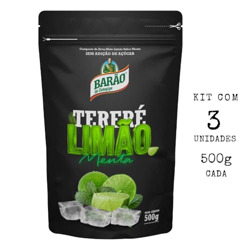 Erva para Tereré Premium Menta Limão Extra Forte Barão 1,5kg