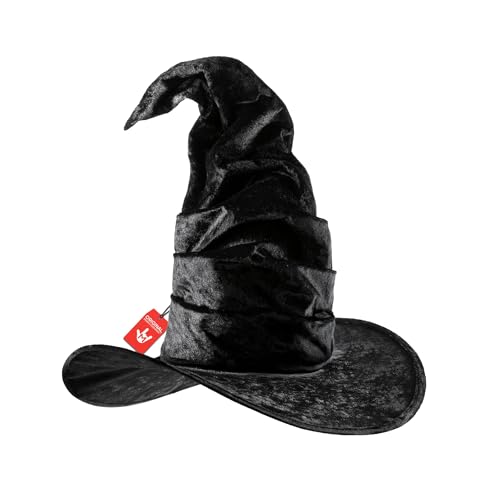 Chapeau de sorcière tordu noir femme pour déguisement et cosplay