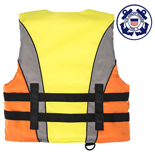 Image of Leader Accessories USCG Approved Life Jacket Vest for Youth 50-90 lbs