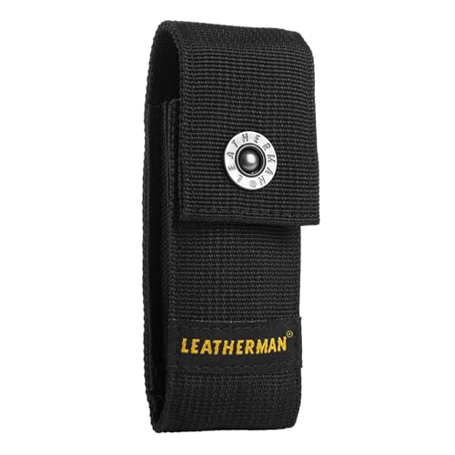 LEATHERMAN, Premium Nylon Snap Sheath, Fits 3.25” to 4.5” Multi-Tools, Black, Large