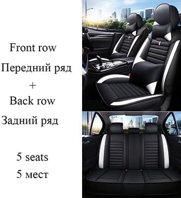 Housses de siège pour MBZ Classe E AMG E53 E63S E43 ensemble complet noir et blanc - 2