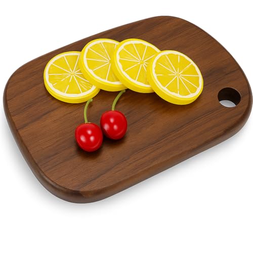 Tabla de cortar rectangular de madera nogal negro 22.6x16 cm miniatura 1
