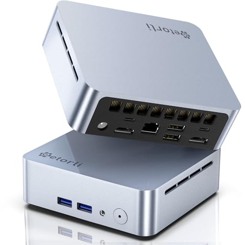 Getorli Mini PC AMD Ryzen 5 3500U (4C/8T) Small Desktop Computer 16GB DDR4 RAM 512GB/1TB SSD 4K HD Dual HDMI WiFi 6 Bluetooth 5.3 for Home Office Use Daily Computing Web Browsing Media