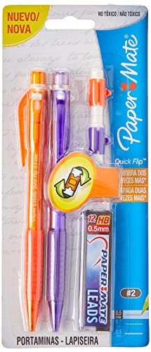 Lapiseira Paper Mate Quick Flip 0.5 - Blister c/2 Sortida