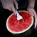 Generic 2PCS Watermelon Fruit Slicer Cutter Tool, Dual Head Stainless Steel Fruit Forks Slicer Knife for Family Parties Camping, 1