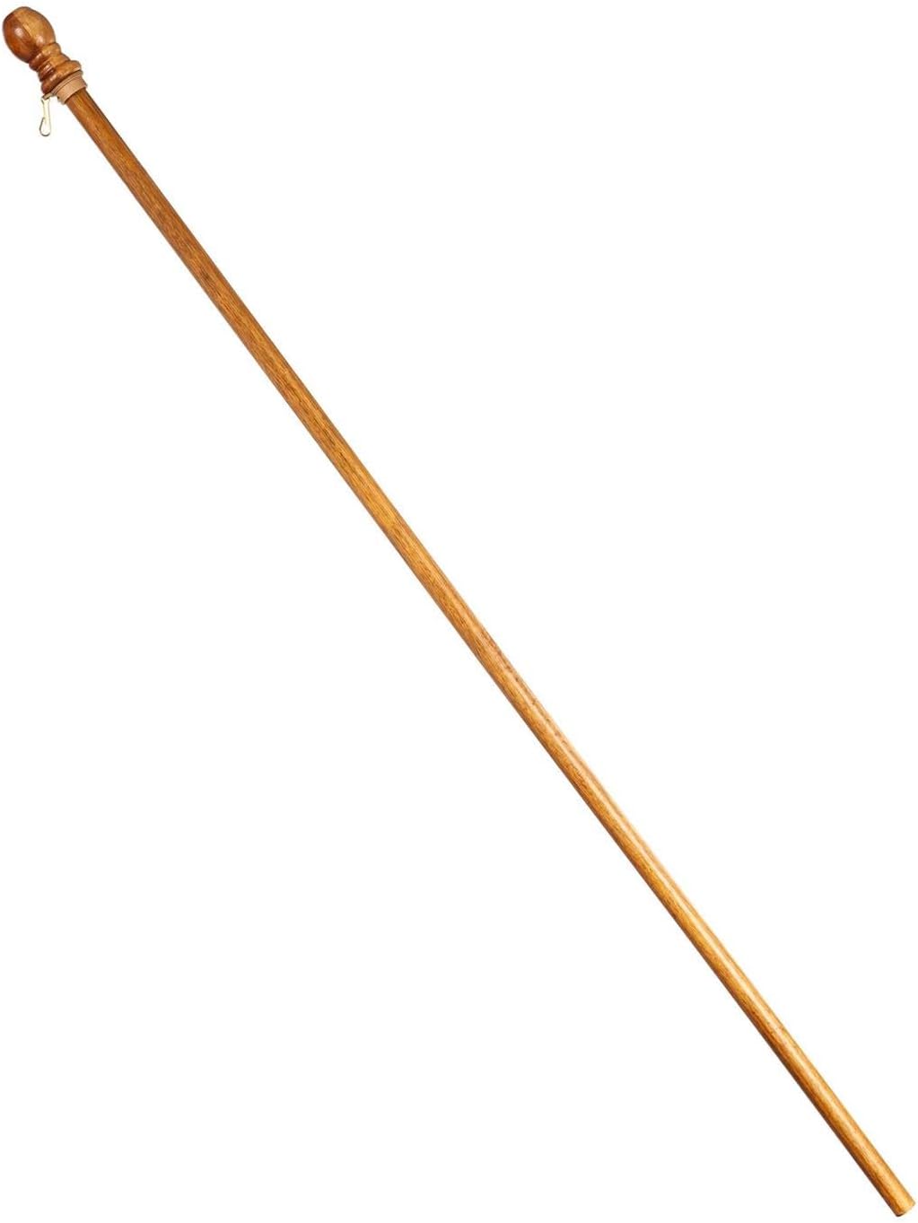 56" Solid Wood Pole for 3x5 American Estate Flag with Pole Sleeve | Weatherproof Outdoor Single Flag Holder Tangle Free Clip | Residential or Commercial