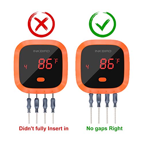 Inkbird Waterproof 150 Ft Bluetooth Meat Thermometer Ibt-4Xc With Magnet, Timer, Alarm And 4 Probes, Bbq Grill Digital Wireless Meat Thermometer For Cooking, Smoker, Kitchen, Oven #TOP1