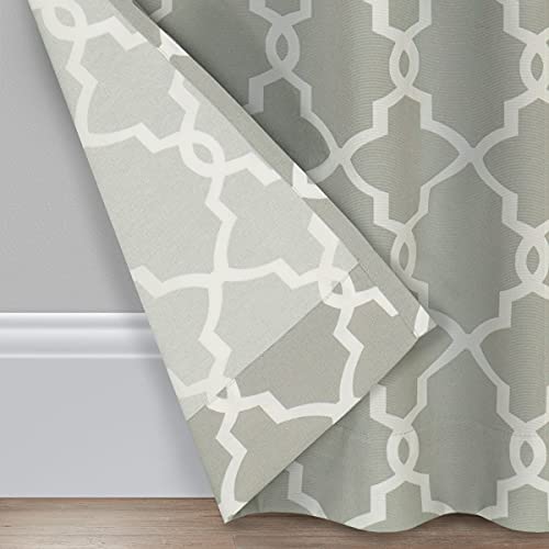 Pairs to Go Vickery Modern Decorative Rod Pocket Window Curtains for Bedroom or Living Room (Double Panel), 28" x 84", Gray - Image 4