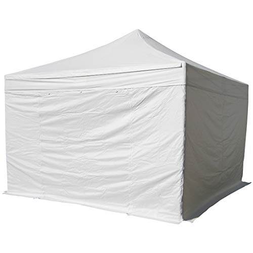 ALEOS. 4x4m Alu Profi Faltzelt Marktzelt Marktstand Tent 40mm Quad mit Metallgelenken und feuerhemmenden Planen
