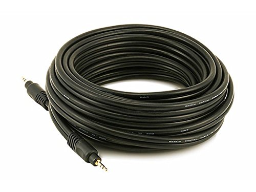 Cable Monoprice A/V 3.5mm macho 25ft negro miniatura 1