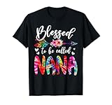 Blessed To Be Called Mom & Nana Floral Tie Dye Mother's Day T-Shirt