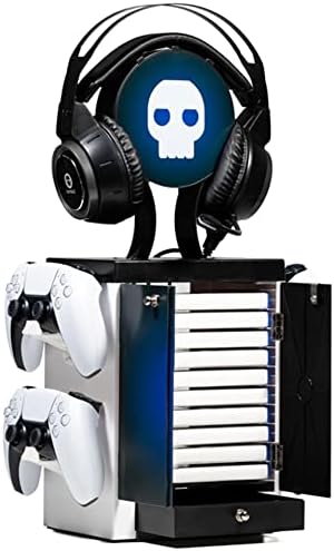 Numskull PS5 Inspired Gaming Locker, Controller Holder, Headset Stand for PS5, Xbox Series X S, Nintendo Switch