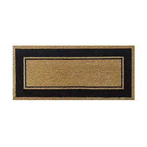 ATMAH Thick Black Border Coir Door Mat (40cm x 90 cm, Rectangular)