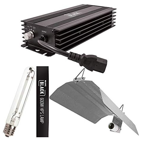 600w LUMii BLACK Dimmable Digital Ballast Grow Light kit HPS Dual Spectrum Bulb Cover