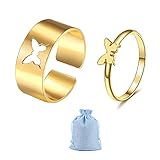 Tamaño: Anillos de hombre: (Diámetro: 18 mm, Ancho del anillo: 6 mm, Se puede ajustar fácilmente (1.8cm-2.3cm). Anillos de mujer: (Diámetro: 16 mm), Ancho del anillo: 3 mm, - no ajustable)
