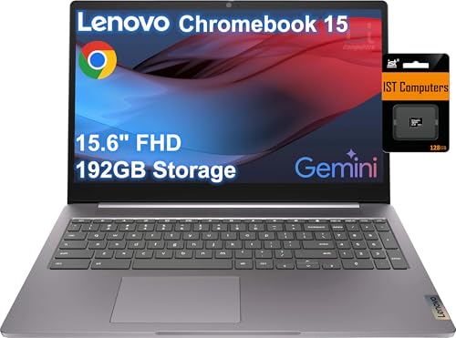Lenovo IdeaPad 3i Chromebook 15.6" Laptop, Intel Celeron N4500, 4GB/192GB