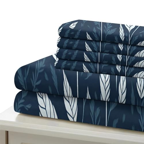 Parure de lit E feuilles d'art housse de couette single 135x200cm 3D