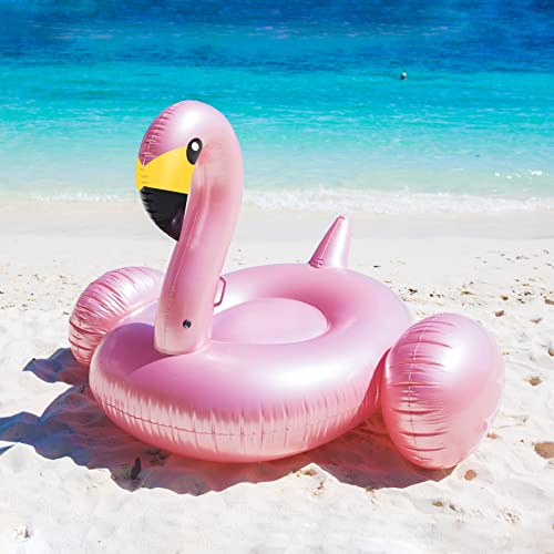Image of Jasonwell Giant Inflatable Flamingo Swan Pegasus Pool Float Summer Beach Swimming Pool Floatie Lounge Floating Raft Outdoor Party Decorations Toys for Adults