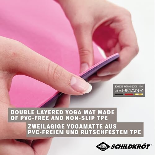 Schildkröt Esterilla bicolor 4 mm | Antideslizante | Sin PVC | Bolsa de transporte | 183 × 61 cm | Rosa/Púrpura - imagen 4