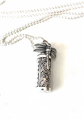 Sterling Silver Dragonfly Urn Locket Pendant Necklace For Ashes Or Hair In Memory Of Child Baby Or Loved One Miscarriage Jewelry Locket For Cremation Ashes Fast Shipping #TOP2
