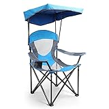 ALPHA CAMP Camp Chair with Shade Canopy Folding Camping Chair with Cup Holder and Carry Bag for...