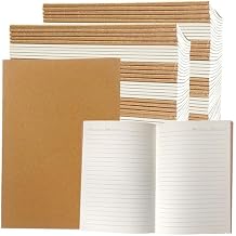 120 Pack Kraft Paper Notebook Journals A5 Journal Softcover Ruled Lined Journals Notebooks Bulk for Adult Students Writing Sketch Travel Journal School Office Supplies