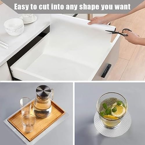 Image of EVA Food Grade Washable Anti Slip Mat /Sheet for Fridge, Shelf Liner, Table, Kitchen Drawer mat (3 Meter) (White)