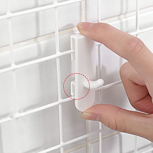 Whagaay Gridwall Hooks ,10 Pcs Grid Hooks,Gridwall Hooks Hanger, Retail Panel Hooks,Utility Hook,Shelf Hook,Slatwall Hangers,Panels Display Racks For Hanging Clothes Keys Umbrellas Hats thumb #3