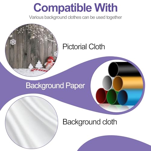 Soporte rodillo para fondos fotográficos EMART blanco miniatura 4