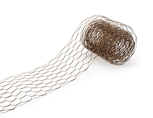 Darice 6614-108 Chicken Wire Ribbon for Craftwork, 4 by 9-Feet, Rusty