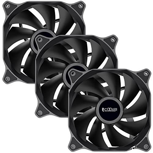 PCCOOLER 120mm Case Fans, DN120 120mm PC Fan 3 Pack Dark Night Series, High Performance Cooling PC Fan - Efficient Hydraulic Bearing - 1200 RPM Low Vibration, Computer Fans 120mm Fan for CPU Cooler