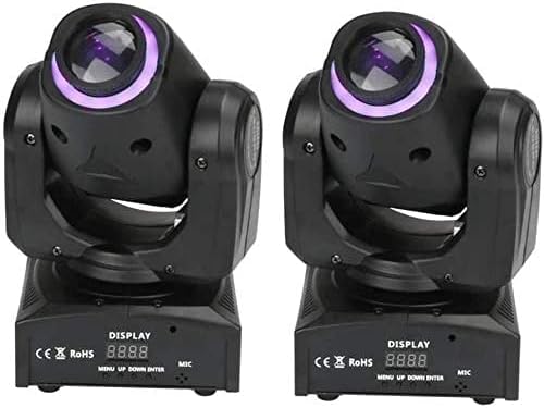 JCYWFLODY 60W LED Moving Head Light 8 GOBO 8 Pattern Spotlight by DMX Controlled 9/11 Channel for Disco Club Party Stage Lighting Shows