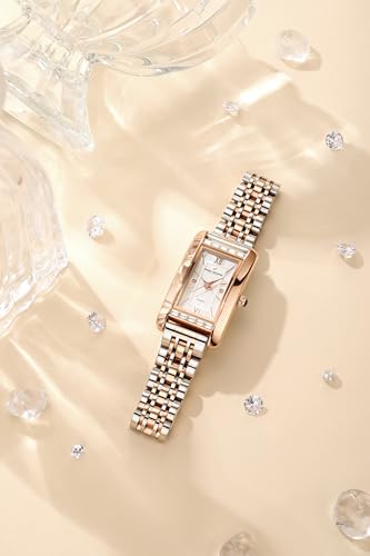 Image of Daniel Hechter Paris Solferino Collection Stylish Analog Watch for Women with Rectangular Dial, Roman Accents, Stainless Steel Strap & Water Resistant - DHW2010